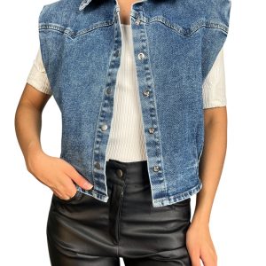 Chaqueta Denim Sin Mangas