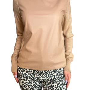 Sweater Juana Lana Y Ecocuero