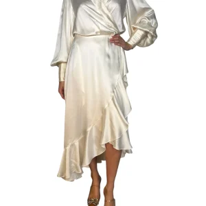 Vestido Wrap Seda