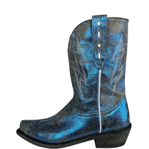 Botas Cowboy Cuero Metalizado